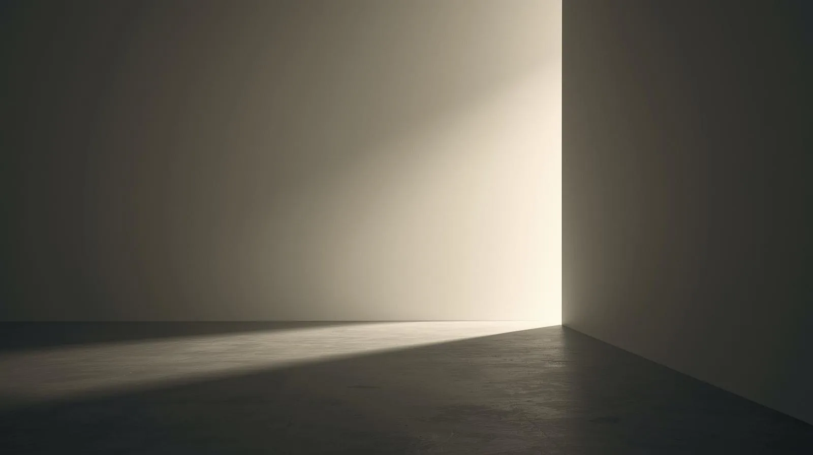 Curved wall meeting a luminous threshold.